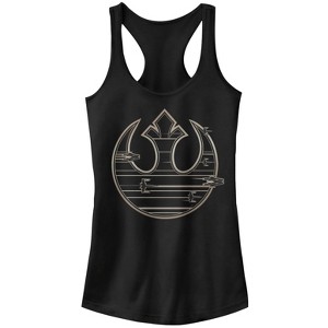 Juniors Womens Star Wars The Last Jedi Rebel Logo Streak Racerback Tank Top - 1 of 4