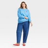 Women's Valentine's Day Heart Pullover Sweatshirt - Ava & Viv™ Blue - 3 of 4