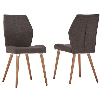 Set of 2 Winona Natural Mid Century Angled Chair - Inspire Q