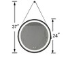 Vynxaria 24" LED Vanity Mirror: Luxurious Black Frame & Dimmable Anti-Fog Function - 3 of 4