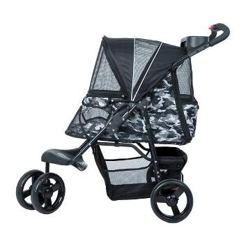 Petique Durable Comfortable & Sturdy Pet Animal Stroller With Quality Mesh Windows - Up To 55 LB