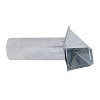 Lambro® 4-In. 26-Gauge Galvanized Steel Wall Exhaust Hood Bath Fan Vent with Damper, Wire-Mesh Screen, and 11-In. Pipe, 34400G in Silver - 4 of 4