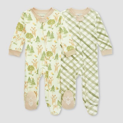 Photo 1 of Burts Bees Baby 2pc Beary Fun Forest Sleep  Play 6-9 months