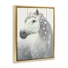 Stupell Industries Spirit Horse with Flowers Floating Frame Canvas Art, Gold, 25" x 31" - 2 of 4