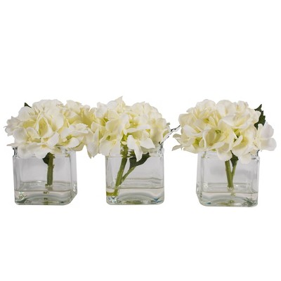 Vickerman Artificial Hydrangea in Cube