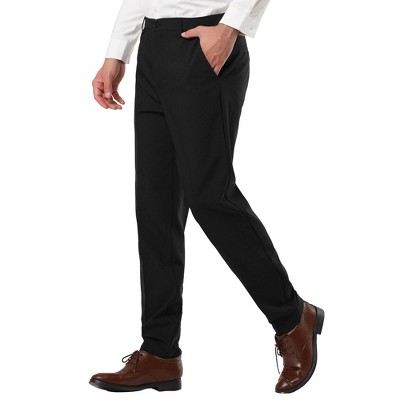 Lars Amadeus Men's Dress Business Pants Classic Fit Flat Front Suit Trousers