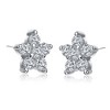 Elegant White Gold-Plated Star-Shaped Earrings Adorned with Clear Cubic Zirconia for a Sparkling and Celestial Touch - 2 of 2