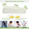 NewHome"Premium Bamboo Memory Foam Contoured Cervical Pillow for Neck Support & Orthopedic Relief"White - 3 of 4