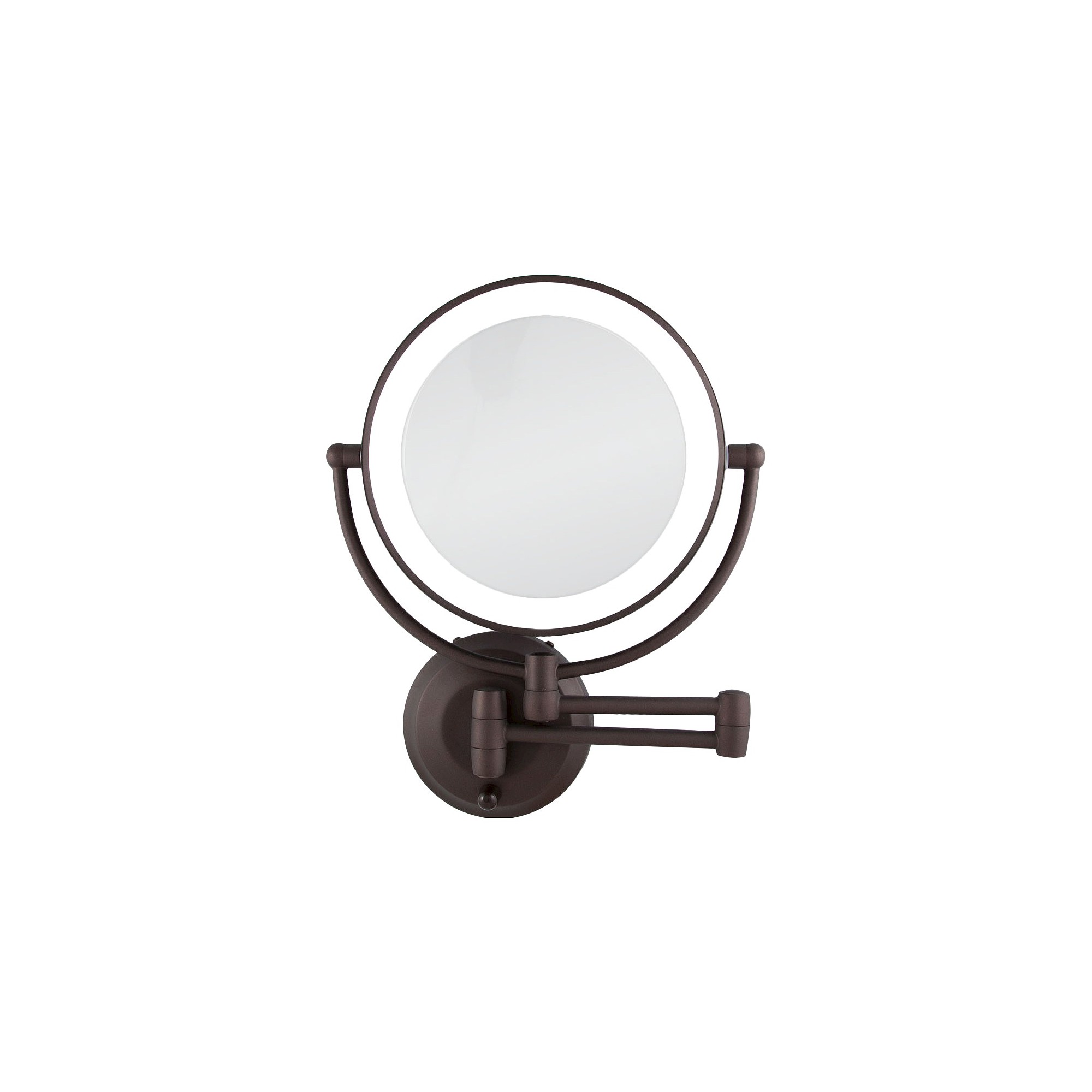 Zadro Dual-Sided LED Lighted 1X/10X Mirror - Oil-Rubbed Bronze