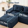117" Modern L-Shaped Modular Sectional Sofa for Living Room, Corduroy Fabric,3-Seater Couch with Deep Seat and Movable Ottoman, Camel - 4 of 4