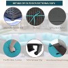 ALAULM Patio Furniture 7 Pieces Outdoor Sectional Rattan Sofa Set Manual Wicker Patio Conversation Set with 6 Seat Cushions, Turquoise Blue - 3 of 4