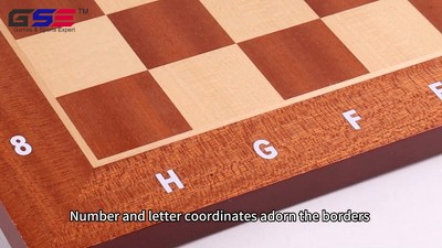 15.75" Brown Maple and Sapele Professional Tournament Chess Board
