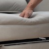 Hrinhom 27.6"W Swivel PU Office Chair, High-Back Recliner with Footstool - 3 of 4