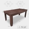 Farmhouse Dining Table for 6-8 People, 71in Wide Rectangular Wood Kitchen Table with Sturdy Frame & Rustic Wooden Finish for Dinner, Dining Room - 2 of 4
