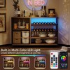 Wine Cabinet Coffee Bar Cabinet with Power Outlets, Bar for Home with Glass Holder and RGB LED lights, Storage Buffet Cabinet Bar Cabinet - 4 of 4