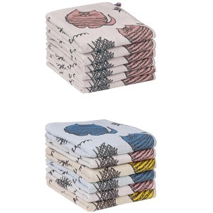 Unique Bargains Home Decor Kitty Pattern Absorbent Kitchen Towels 14 x 16 Inch 12 Pcs - 1 of 4