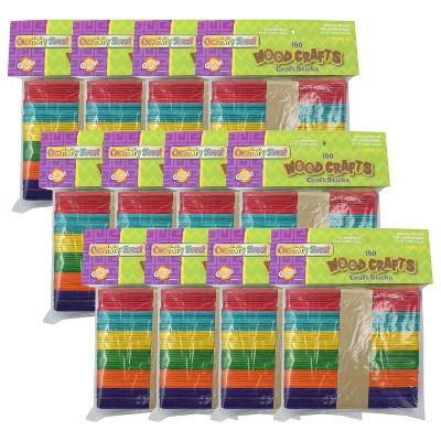 Creativity Street Wax Works Sticks, Assorted Bright Hues, 8, 288 Pieces