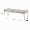 Royal Hampton Accent Bench, Light Gray Boucle, Pearl White Wood Finish, 54 Inch - 2 of 4
