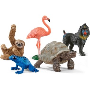 TEMI 5-Piece Exotic Animal Figurines Set, Realistic Wildlife Toys for Ages 5+ - 1 of 4