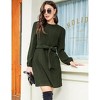 Women's  Knit Sweater Bodycon Dress Long Sleeve O Neck Midi Dress with Belt - 3 of 4
