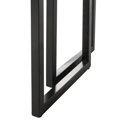 Femi Light Brown and Black Rectangular End Table Set
