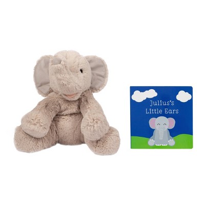 Pearhead Elephant Plush and Book Set 2pk