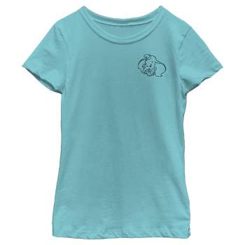 Girl's Dumbo Pocket Outline T-Shirt