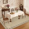 Washable Scalloped Rug Modern Neutral Living Room Rugs - 3 of 4