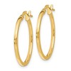 Black Bow Jewelry 14K Yellow Gold Square Tube Round Hoop Earrings, 1.5 x 22mm (7/8 Inch) - 2 of 4