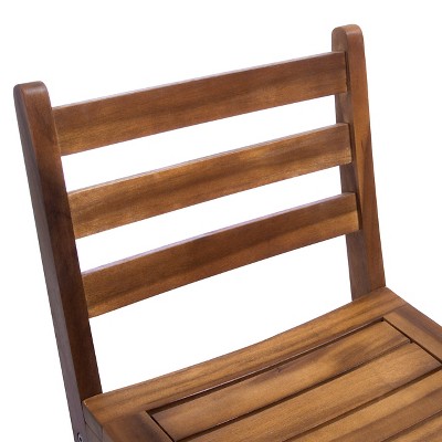 Natural Eucalyptus Wood Foldable Outdoor Bar Stool
