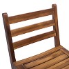 Tundra Acacia Wood Folding Patio Bar Chair - Natural - Christopher Knight Home: Weather-Resistant, No Assembly Required, 250lb Capacity - 3 of 4