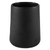 LunaLulinlk (2 pack) 6.2" Ribbed Ceramic Kitchen Utensil Holder, Black - 2 of 4