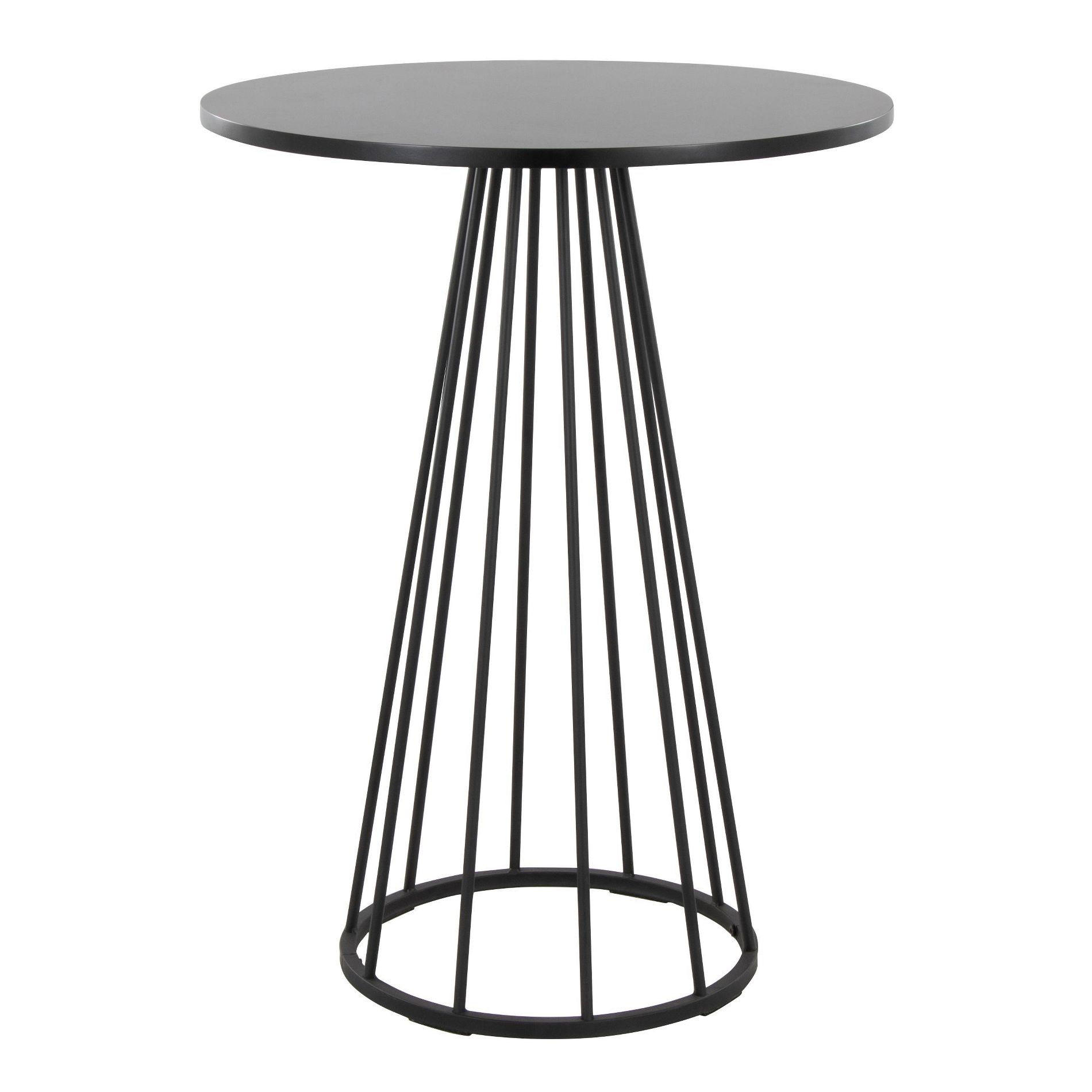 LumiSource Canary MDF Counter Table Black Metal/Black