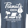 Women's - Peanuts - Charlie Brown Records Short Sleeve Graphic T-Shirt - 2 of 4