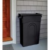 Racxily Wastebasket Trash Container, 23 Gallon Stackable Trash, Plastic Highboy Garbage Container, Black - 2 of 4