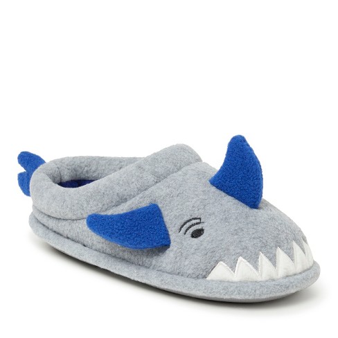 Dearfoams Kid's Peyton Animal Slip On Clog Slippers - Heather Grey 5-6 Target