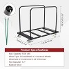 Steel Panel Truck, 1500 Lbs Panel Dolly Cart with 4 Inch Swivel Casters, Heavy Duty Drywall Sheet Cart for Warehouse, Black - 2 of 4