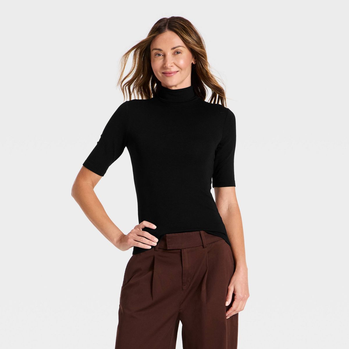 Women's Featherweight Turtleneck Top - A New Day™