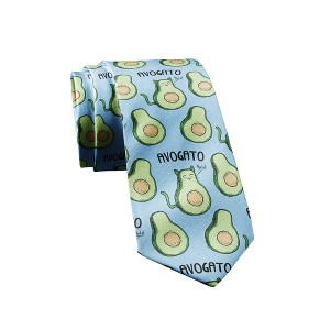 Crazy Dog T-Shirts Avogato Necktie Mens Novelty Neckties Cat Funny Ties for Men Nerdy Sarcastic Cat Tie - 1 of 4