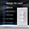 ELEGRP Decorator Triple Rocker Light Switch, 15A Electrical 3 Single Pole Wall Switch, Self-grounding, w/Wall Plate, UL Listed, White 2PC - 2 of 4