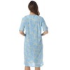 Just Love Womens Nightgown - Short Sleeve Henley Oversized Sleepwear Gown - 3 of 3