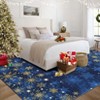 Christmas Decorations Area Rug Winter Snowflakes Floor Mat Non Slip Low Pile Home Decor Rug for Living Room Bedroom - 2 of 4