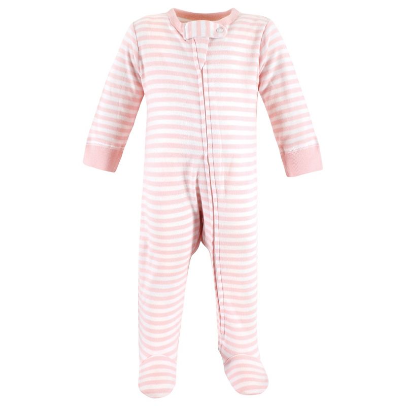 Touched by Nature Infant Girl Organic Cotton Sleep and Play, Girl Endangered Safari, 4 of 6