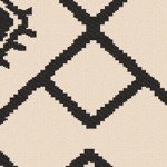 black, beige rhombus