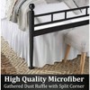 Ruffled Bed Skirt, White, Queen, 18 Drop, Hotel Quality, Brushed Microfiber (60"X80") - 3 of 4