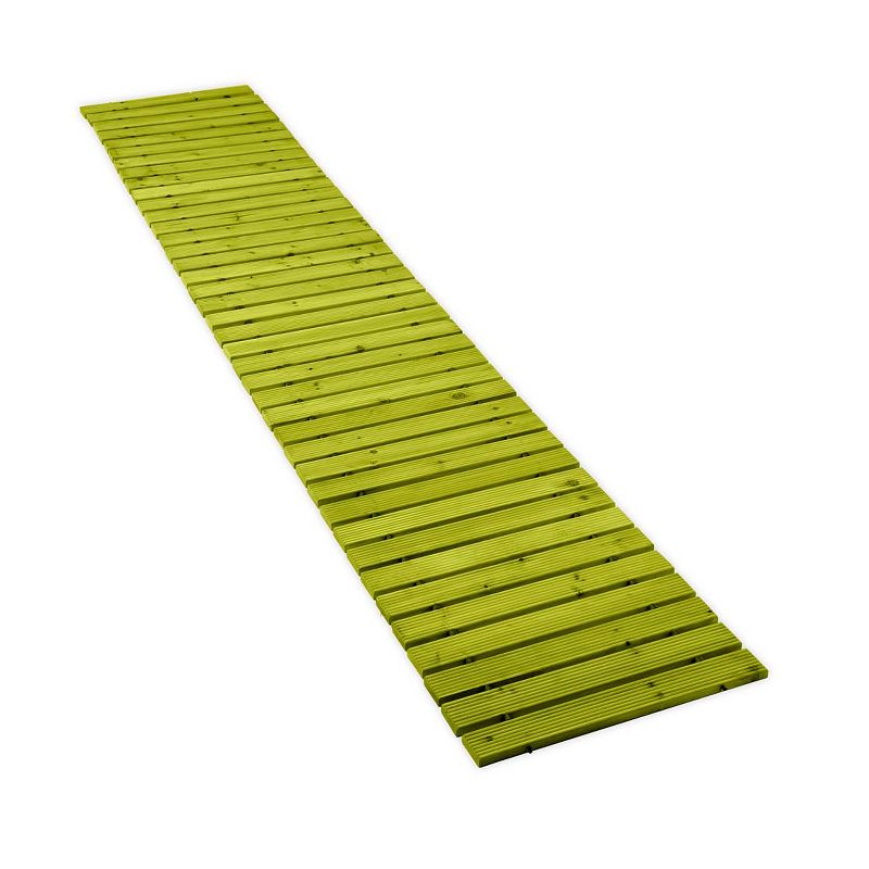 6' Mossy Green Portable Roll-Out Straight Hardwood Pathway, 1 of 2