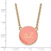Black Bow Jewelry 14k Yellow Gold Plated Sterling Silver Delta Zeta Greek Life Necklace 18 Inch - 3 of 4