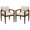 Set of 2 Benson Dining Armchairs with Cushioned Seat & Wood Frame - Ink+Ivy - 2 of 4
