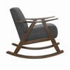 CAVINAS Upholstered Rocking Chair with Cushion Seat and Back,Modern Upholstered Armchair with Rubber Wood Frame for Living Room - 4 of 4