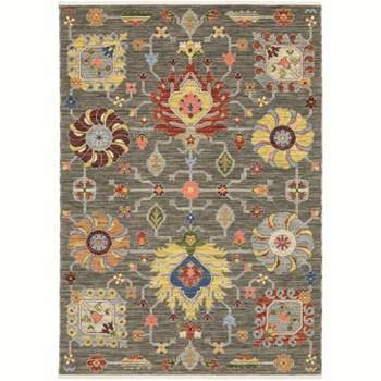 Oriental Weavers Lucca Traditional Rug 8111K in Grey Rectangle 7' 10" X 11 ' 1"